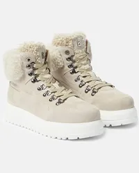 Bogner Stivaletti Antwerp in suede e shearling Bianco