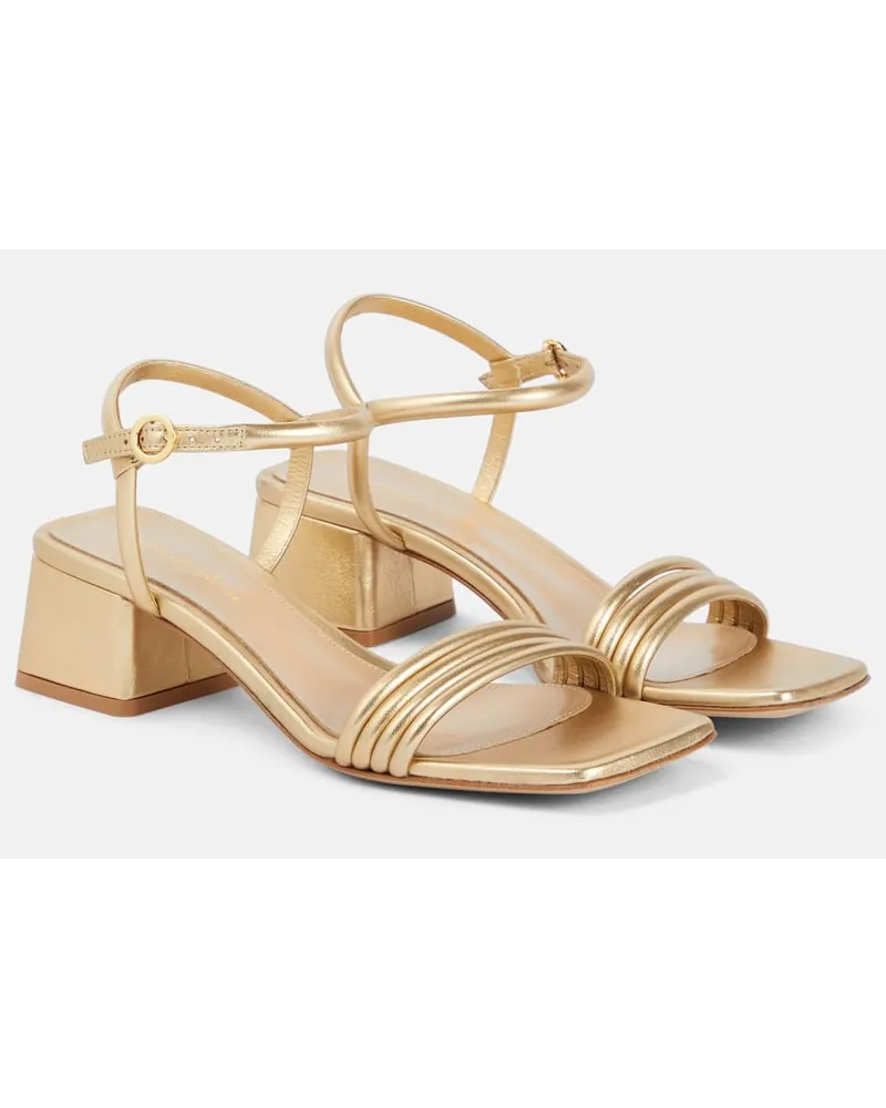 Gianvito Rossi Sandali Lena in pelle Oro