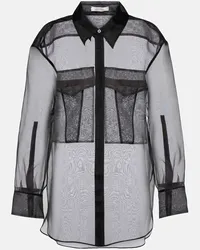 Dorothee Schumacher Camicia Sheer Opulence in organza Nero