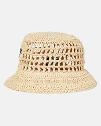 Prada Cappello da pescatore in rafia Beige