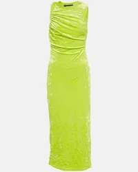 Versace Abito midi in velluto Verde