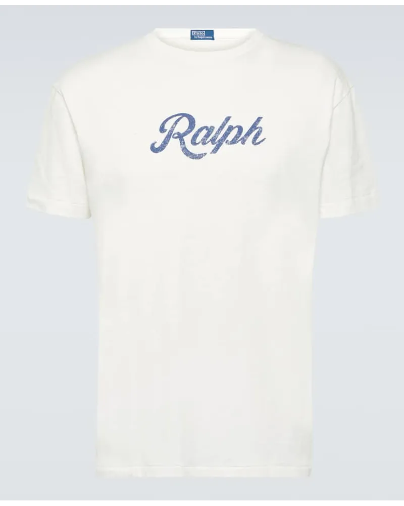 Ralph Lauren T-shirt in jersey di cotone con stampa Bianco