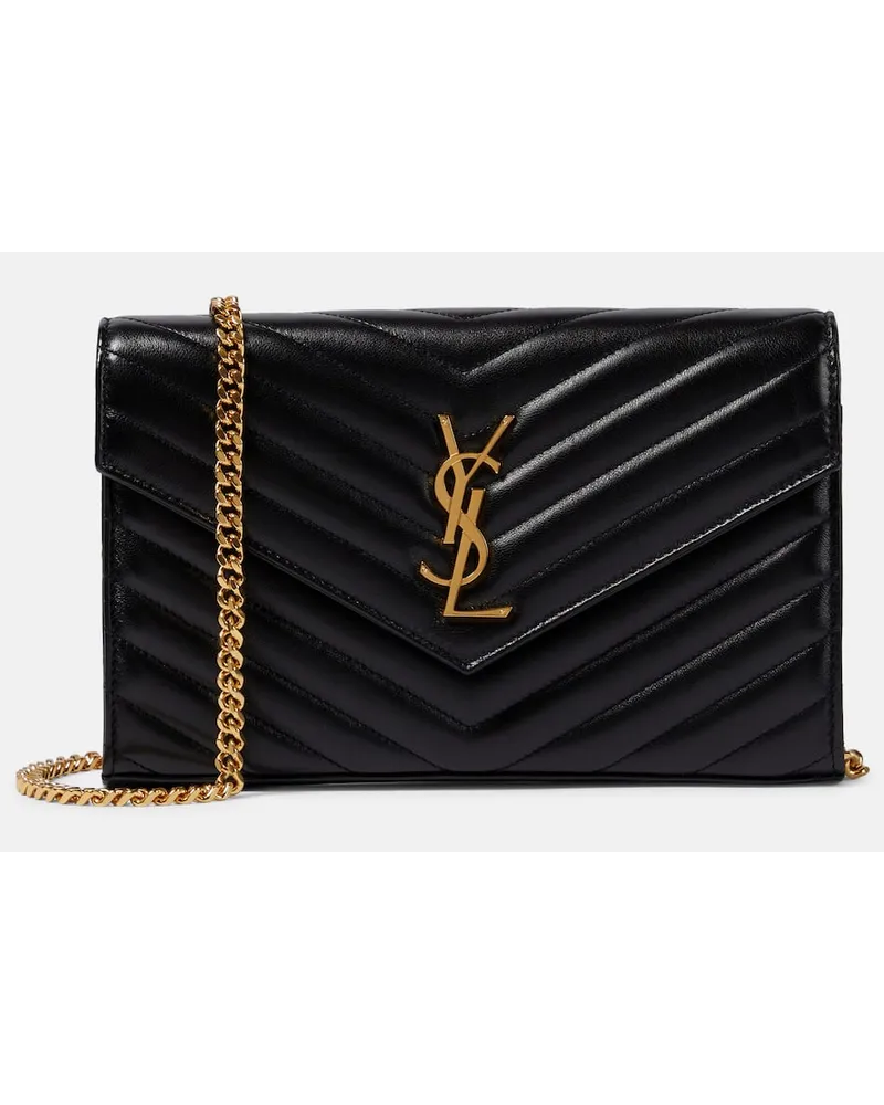 Saint Laurent Clutch portafoglio Cassandre in pelle Nero