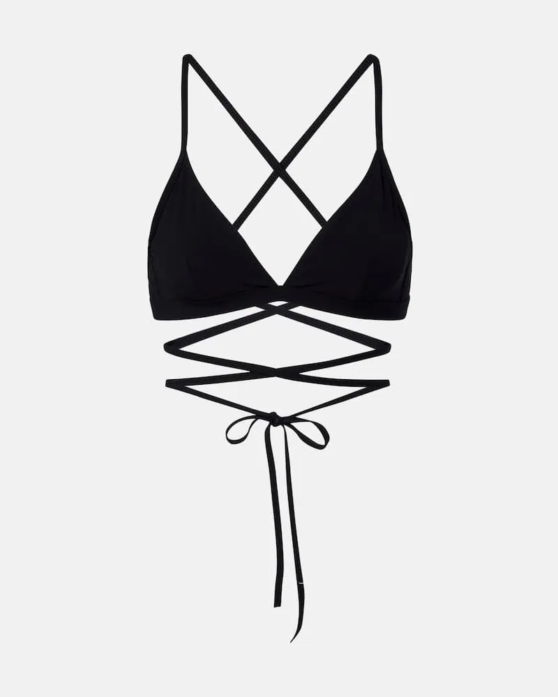 Isabel Marant Top bikini con stampa Nero