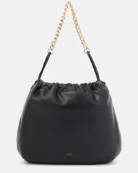 A.P.C. Borsa a spalla Ninon in similpelle Nero