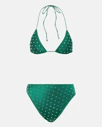 Oséree Oséree Bikini Gem con cristalli Verde