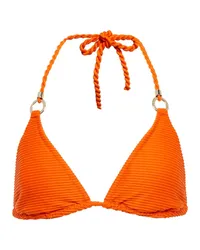 Heidi Klein Top bikini a triangolo Zanzibar Arancione