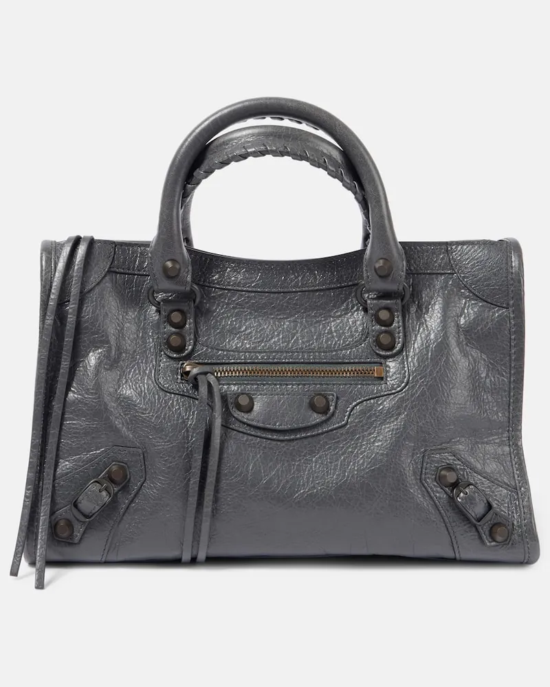 Balenciaga Borsa Le City Small in pelle Grigio
