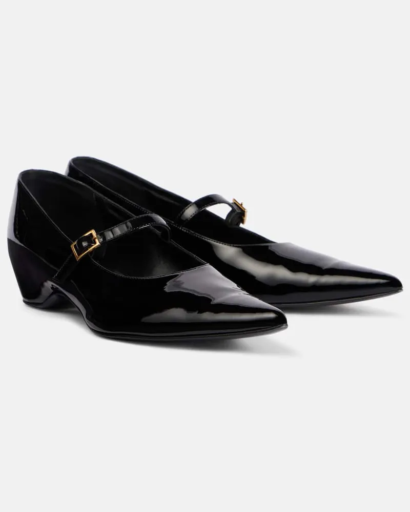 KHAITE Ballerine Mary Jane Sybil in vernice Nero
