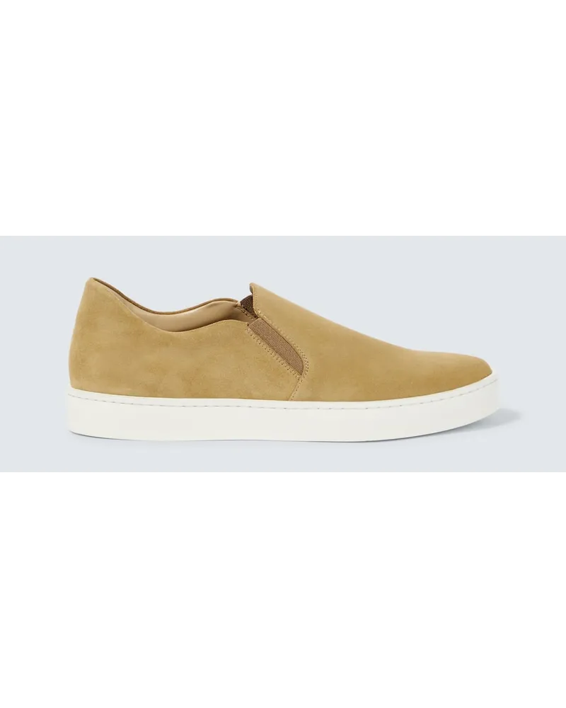 Manolo Blahnik Slip-on Nadores in suede Verde