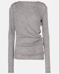 Max Mara Top Onorata in jersey Grigio