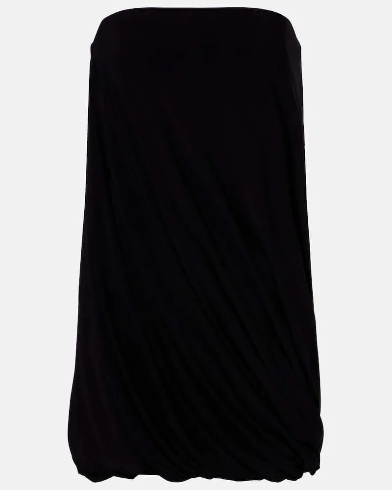 Norma Kamali Abito corto in jersey Nero