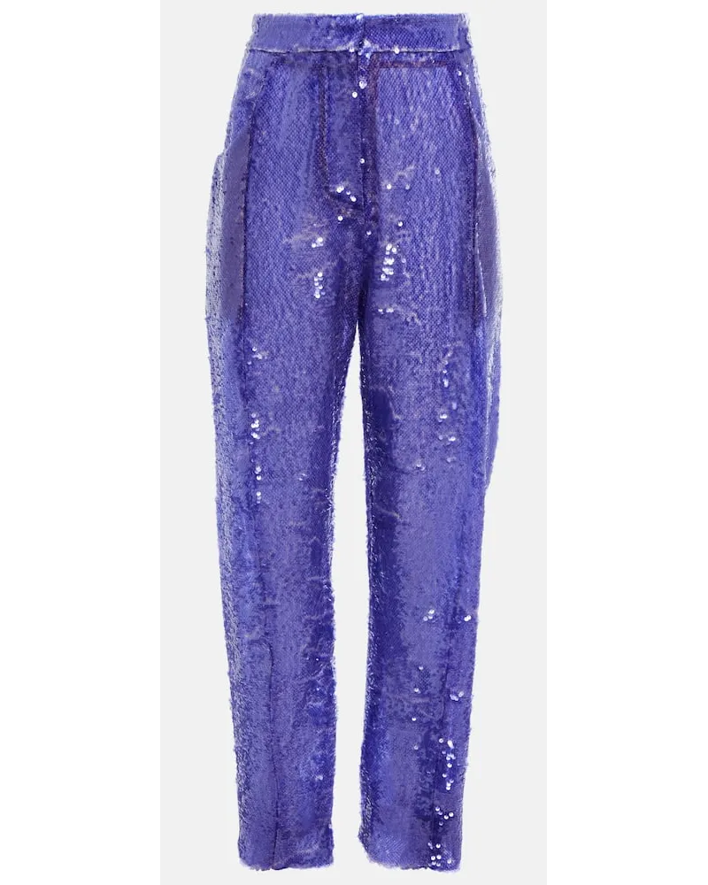 Blazé Milano BlazÃ© Milano Pantaloni a gamba larga Sorraia con paillettes Viola