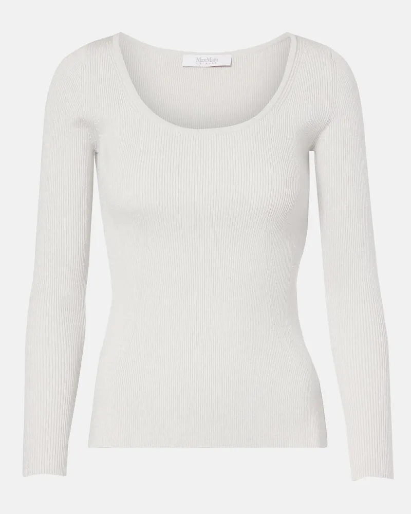 Max Mara Leisure - Top Ondina in lamÃ Grigio