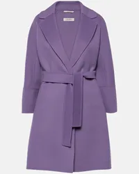 Max Mara Cappotto a portafoglio Arona in lana Viola