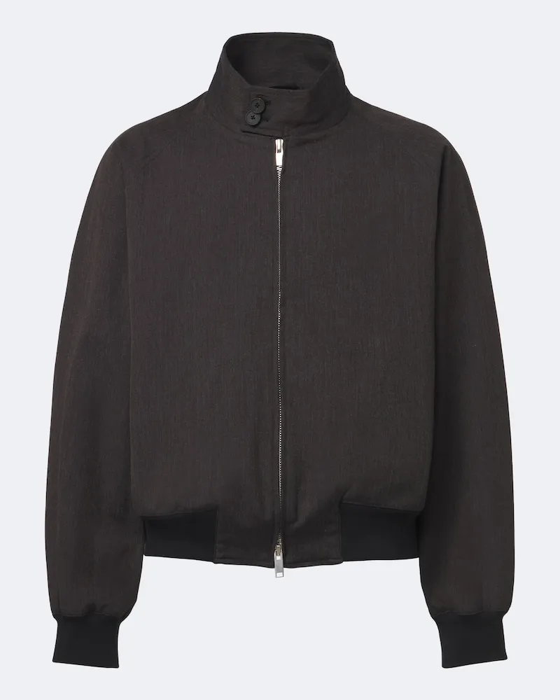 Studio Nicholson Bomber Over in cotone e lana Grigio