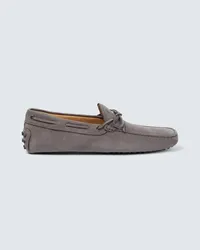 TOD'S Mocassini Gommino in suede Grigio