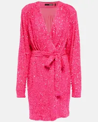 ROTATE Birger Christensen Miniabito con paillettes Rosa