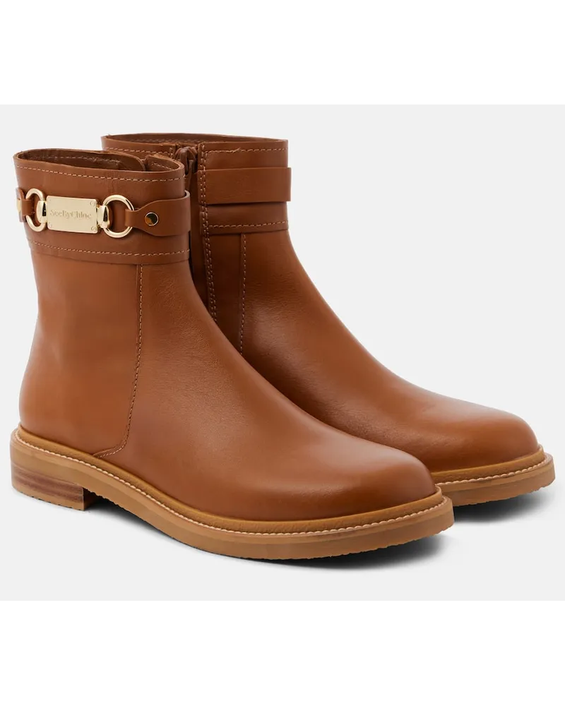 See by Chloé See By ChloÃ© Stivaletti Signature in pelle Marrone