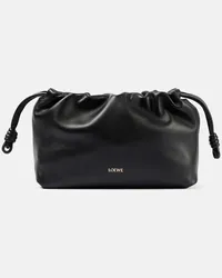 Loewe Clutch Flamenco Small in pelle Nero