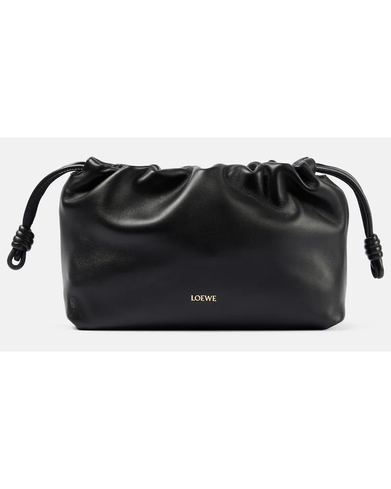 Loewe Clutch Flamenco Small in pelle Nero