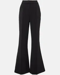 Elie Saab Pantaloni flared in cady Nero