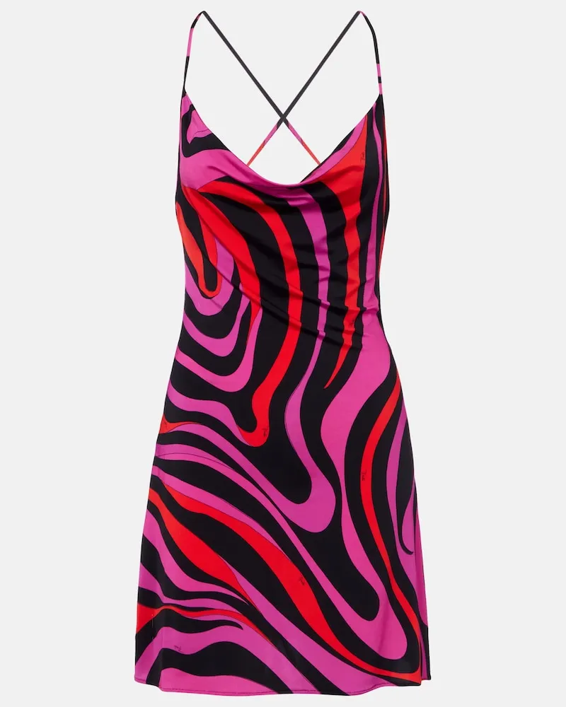 Emilio Pucci Abito corto Marmo in jersey Rosa