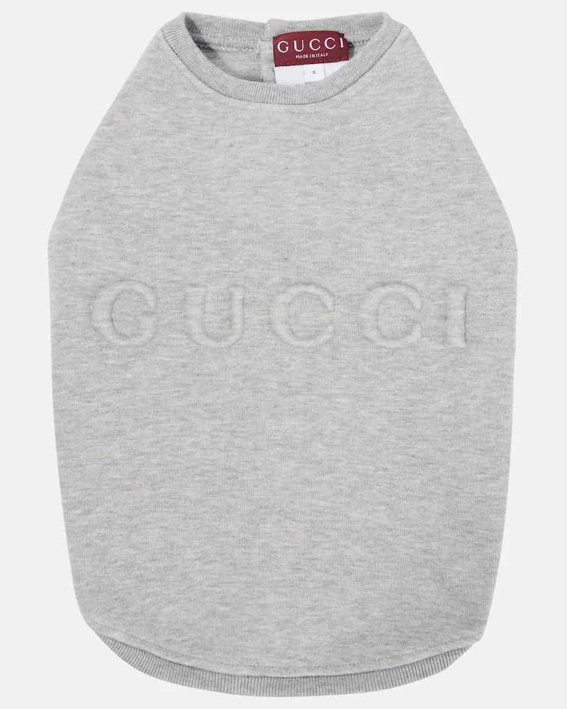 Gucci Cappotto per cani con logo Grigio