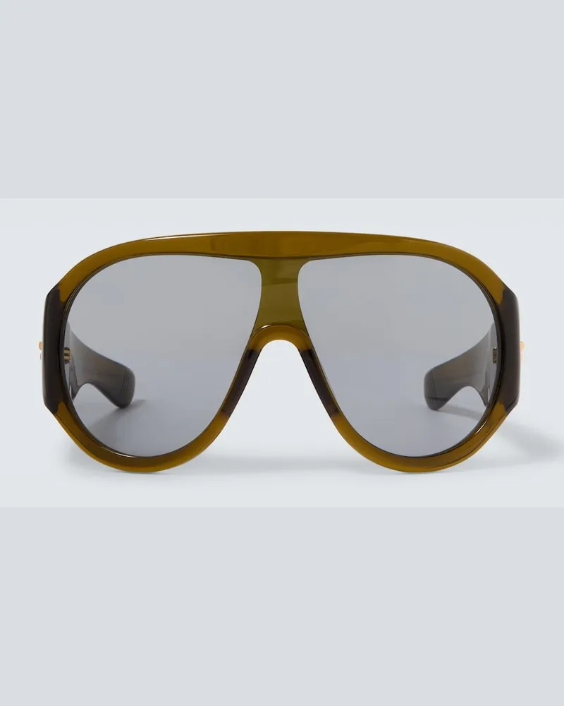 Bottega Veneta Occhiali da sole Shield Verde