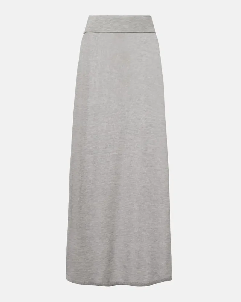 Totême Gonna lunga in maglia Grigio