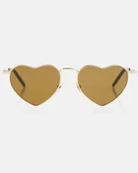 Saint Laurent Occhiali da sole a cuore SL 301 Loulou Oro