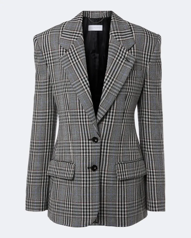 Stella McCartney Blazer in lana a quadri Multicolore