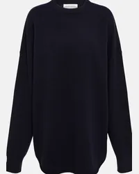 extreme cashmere Pullover N°53 Crew Hop in misto cashmere Blu