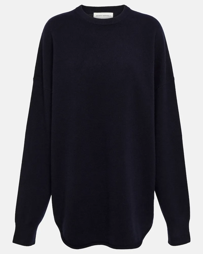 extreme cashmere Pullover N°53 Crew Hop in misto cashmere Blu