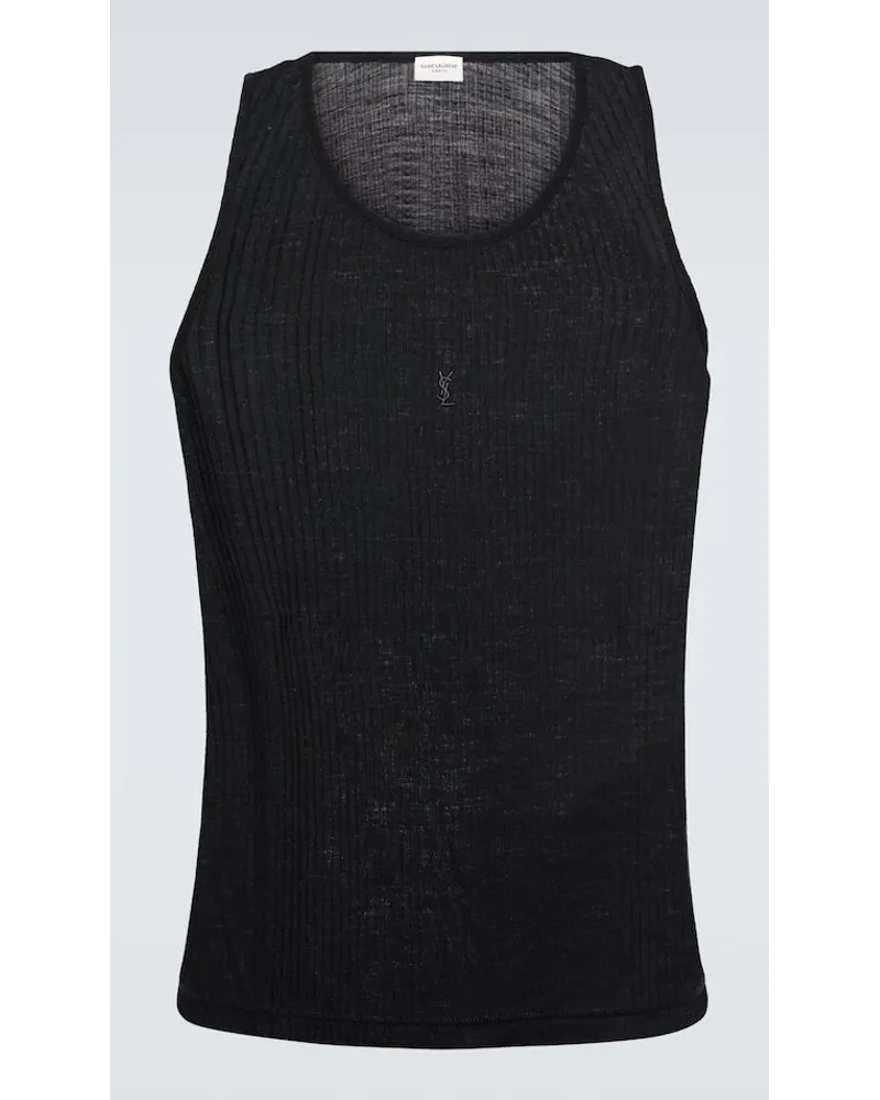 Saint Laurent Tank top in lana Nero