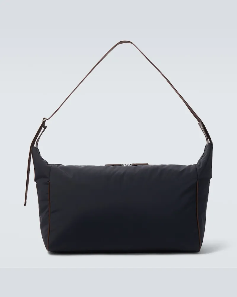 The Row Borsa a tracolla Logan E/W con pelle Blu