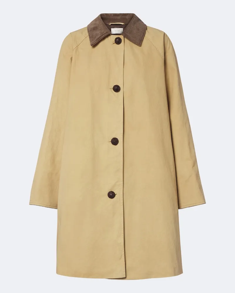 The Row Cappotto Ina in gabardine di cotone Beige