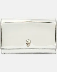 Alexander McQueen Borsa a spalla Skull Mini in pelle Bianco