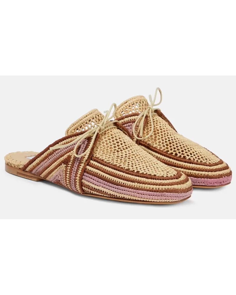 Gabriela Hearst Mules Harriet in rafia Multicolore