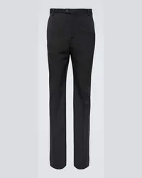 Saint Laurent Pantaloni da smoking in lana Nero