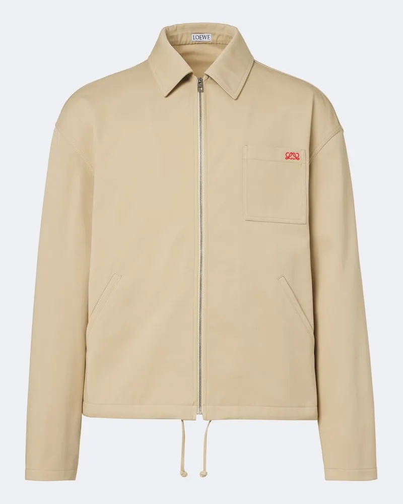 Loewe Giacca in twill di cotone Beige