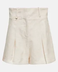 Jacquemus Shorts Bari in misto lino Beige