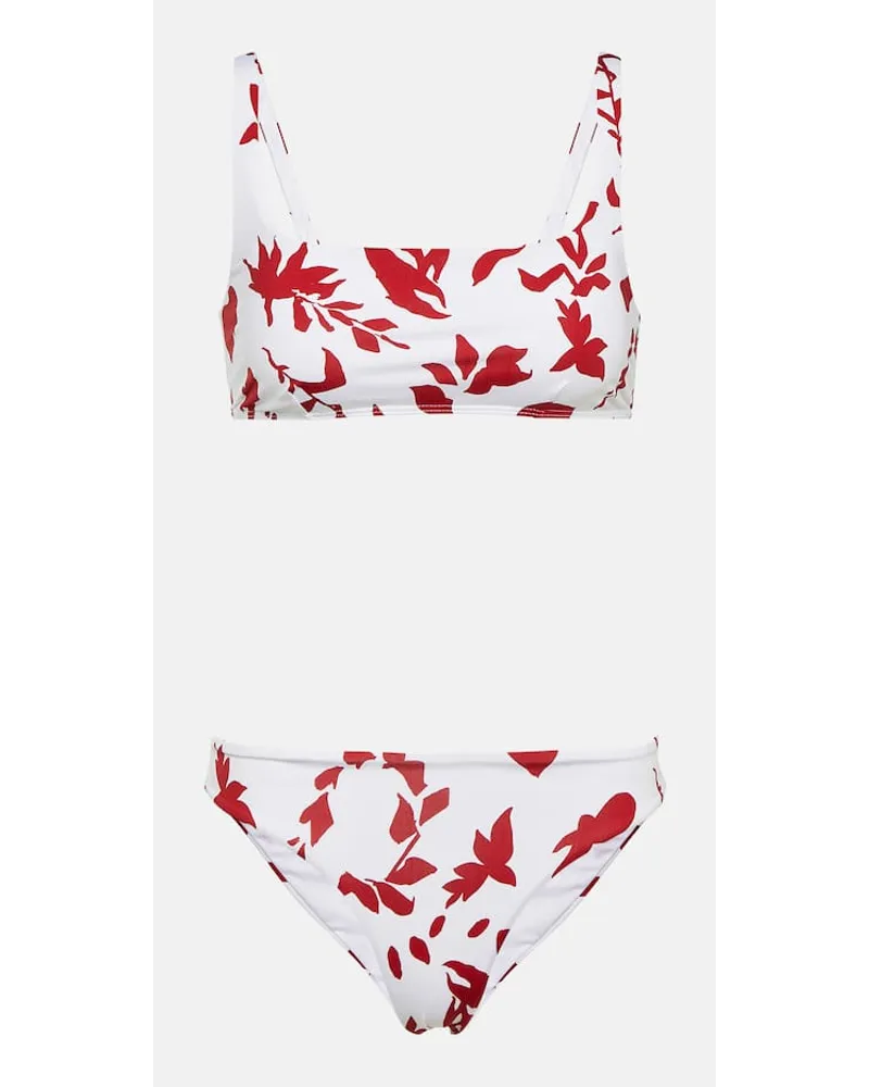 EMILIA WICKSTEAD Bikini Beatrix con stampa Rosso