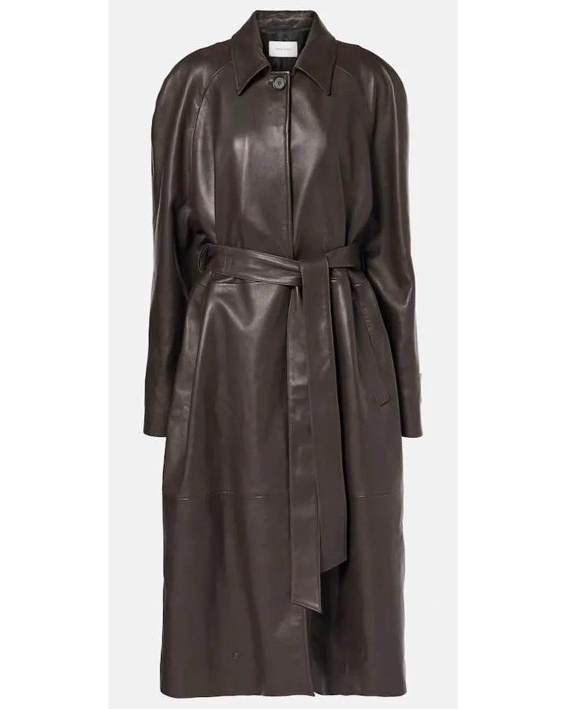 Magda Butrym Cappotto in pelle Marrone