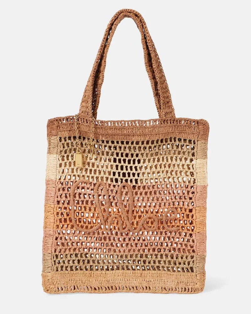 Chloé ChloÃ© Borsa Summer Banana in rafia Multicolore