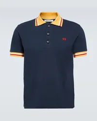 Wales Bonner Polo Sun in cotone Blu