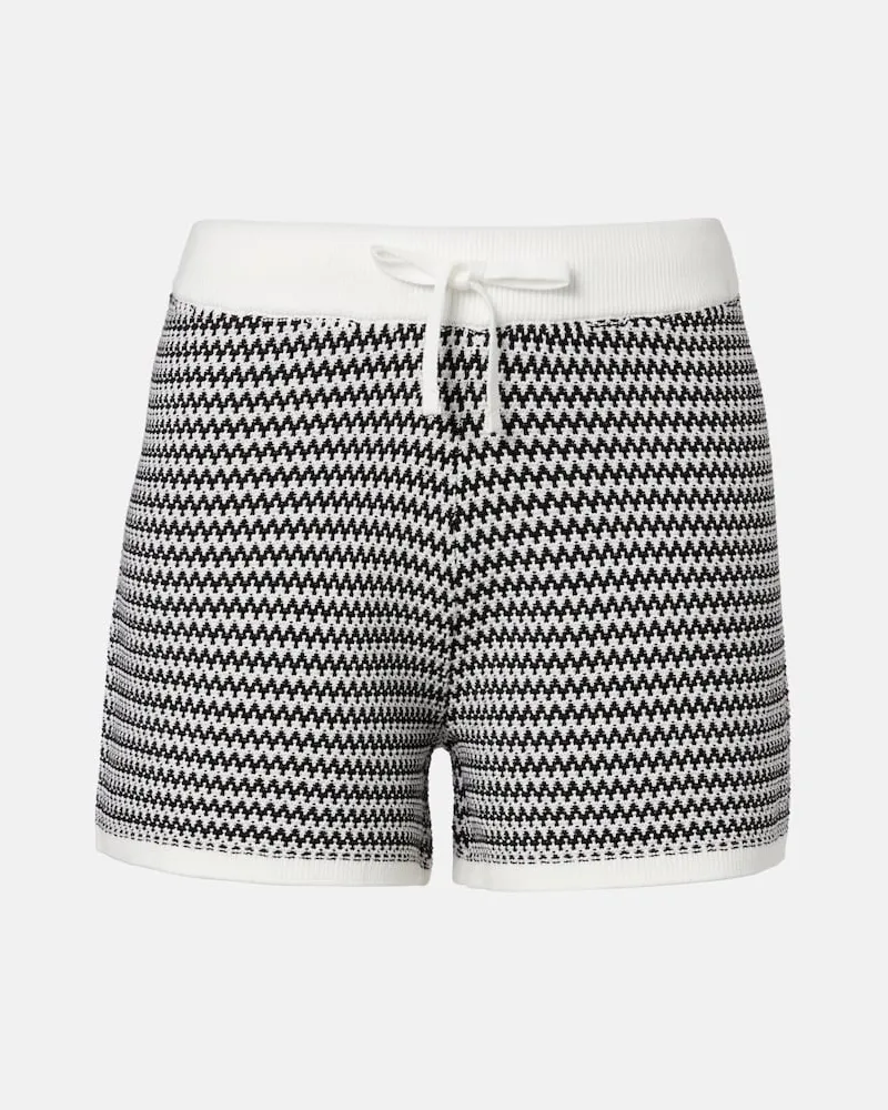 Varley Shorts Villiers in cotone chevron Bianco