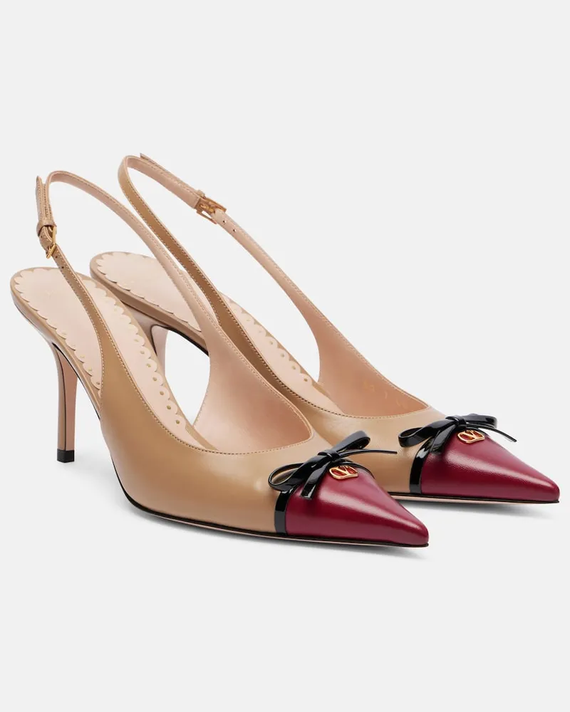 Valentino Garavani Pumps slingback Bepointy 80 in pelle Beige