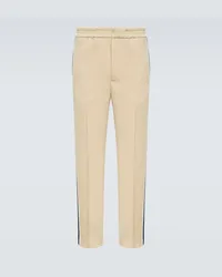 AMI Paris Pantaloni regular in lana vergine Beige