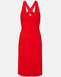 Alaïa Alaïa Abito midi in jersey Rosso